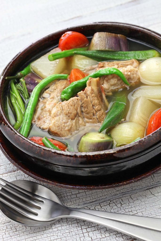 sinigang na baboy ( pork sinigang ), filipino cuisine