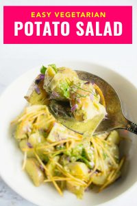 Make Ahead Green Garlic Potato Salad - Bacon is Magic