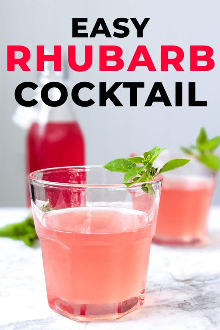 This Basil Rhubarb Shrub is a Bartender's Favorite