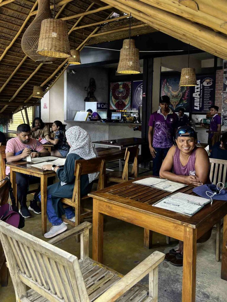 Rocky Cafe Interior with variety of guests