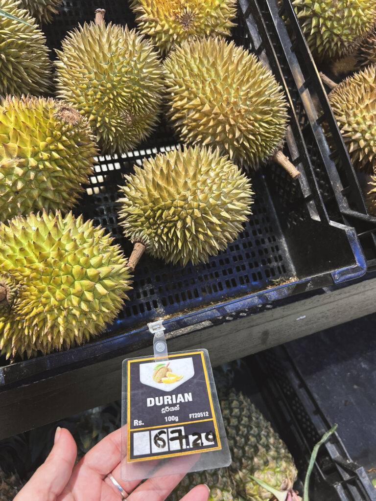 Durian in Sri Lanka supermarket