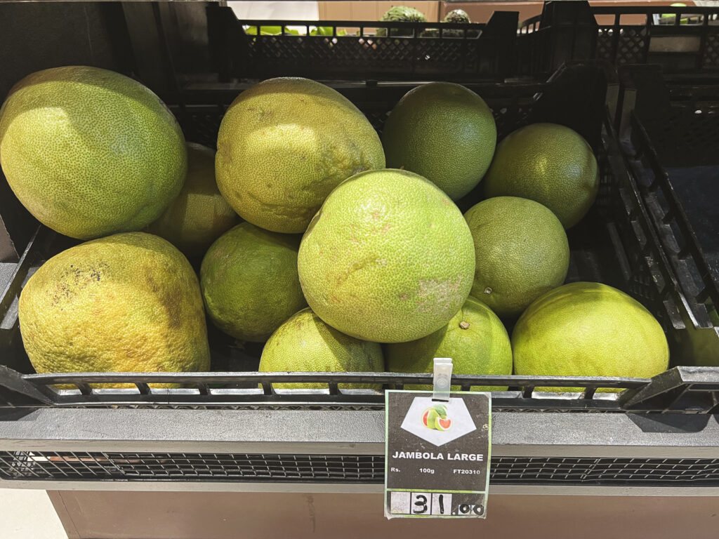 Jambola fruit in Sri Lanka known as pomelo or Bali orange