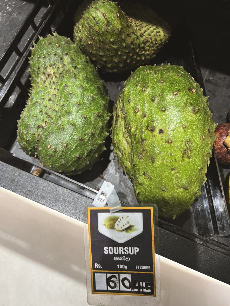 Sri Lankan soursop at a supermarket