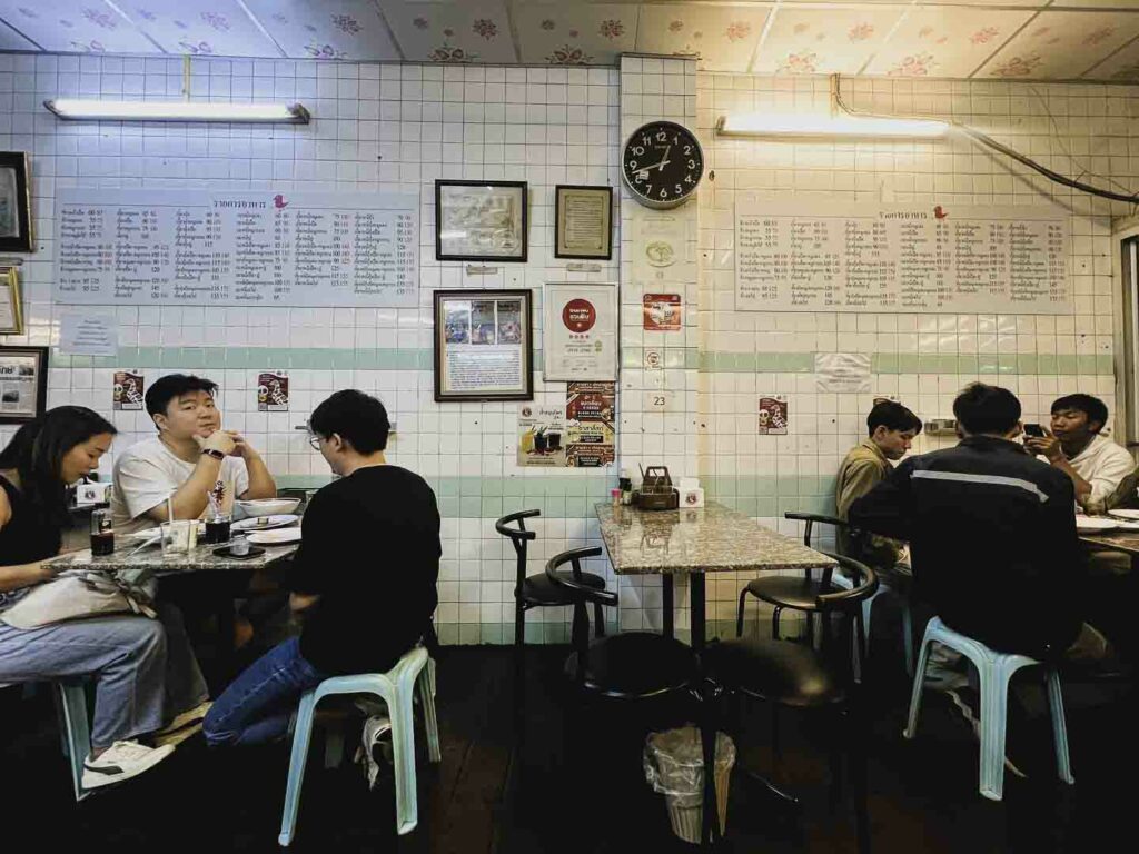 Upstairs dining room at PRACHAK PET YANG in Bangrak neighbourhood