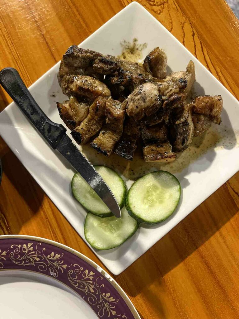 Bantayan traditional food roasted pork