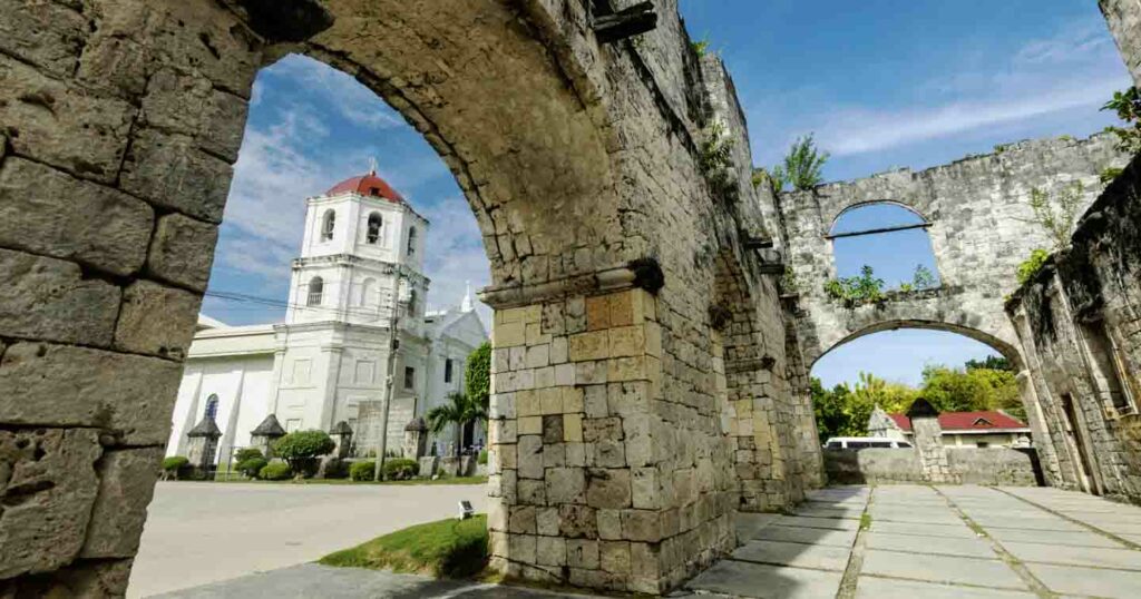 Oslob Heritage Park the Church in view from the Cuartel