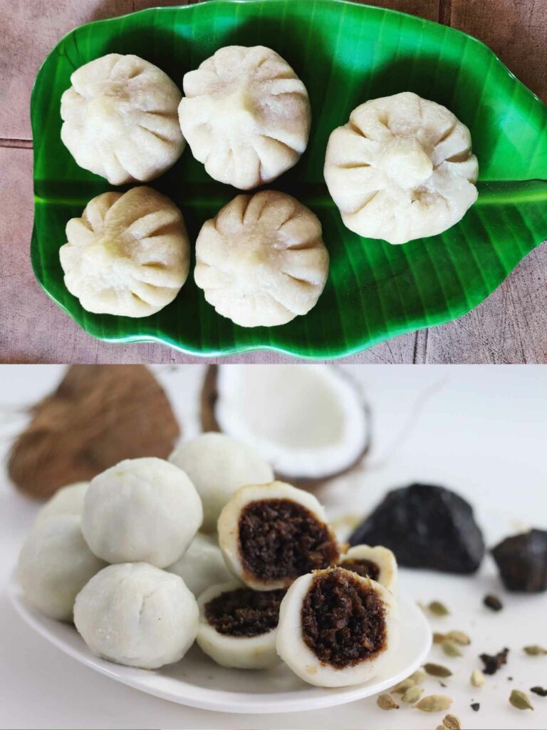 Sri Lankan sweet dumplings two different ways, common dessert for Hindu festival in Jaffna