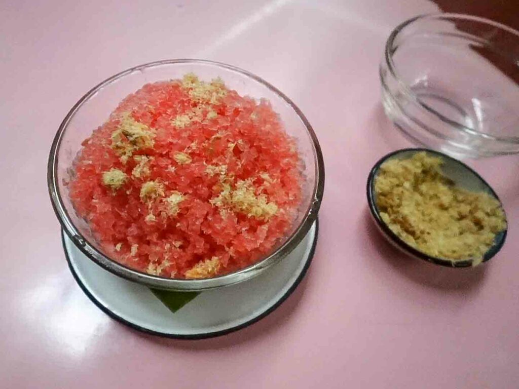 FV Watermelon Granita with dried fish