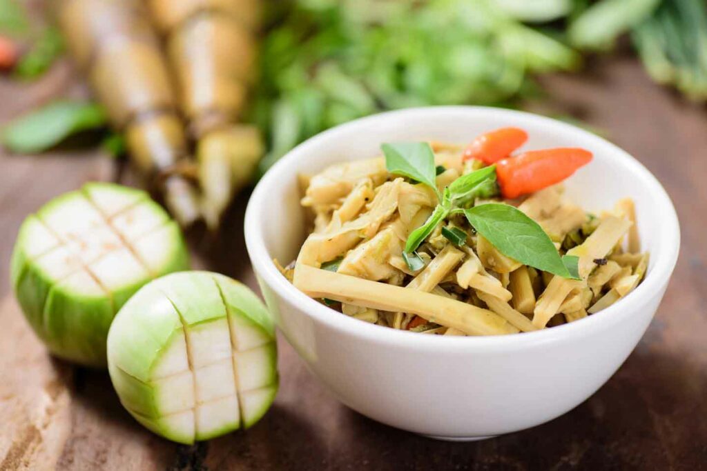 Yum Nor Ma bamboo shoot salad with crab paste