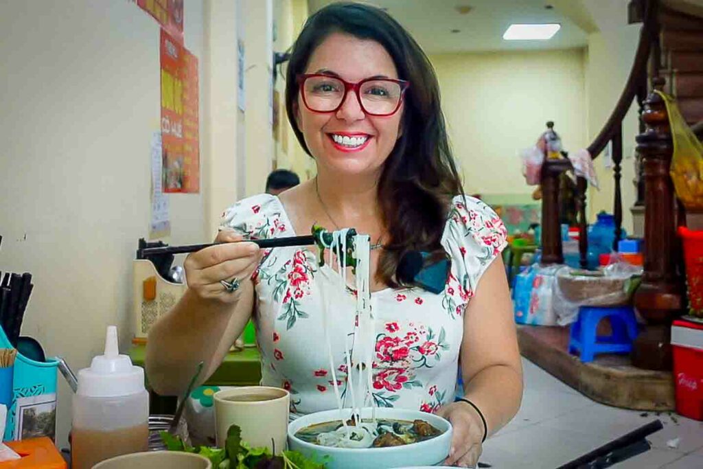 Street food in Hanoi snail soup